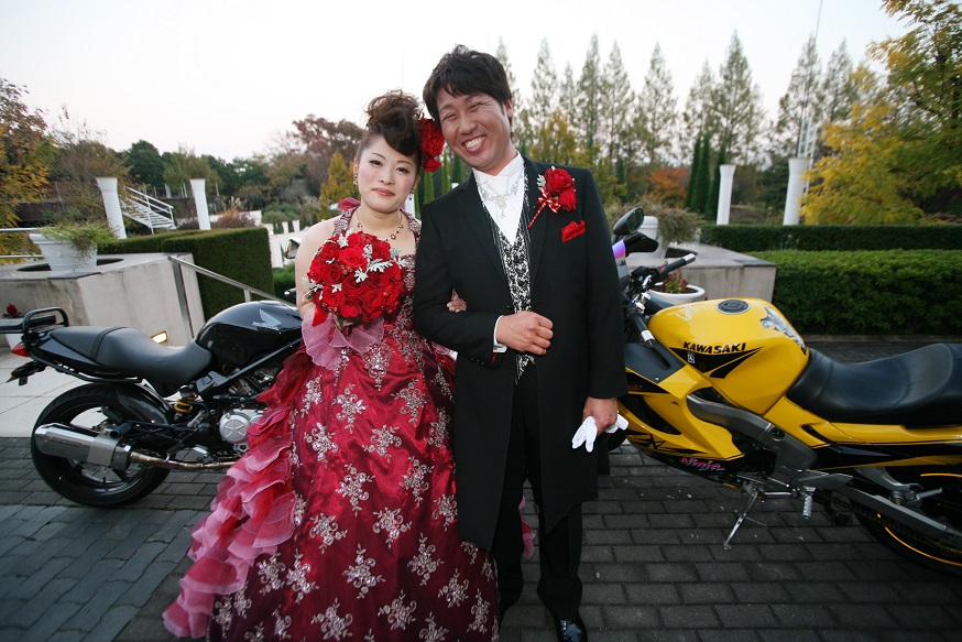 バイク入場などカッコイイWedding